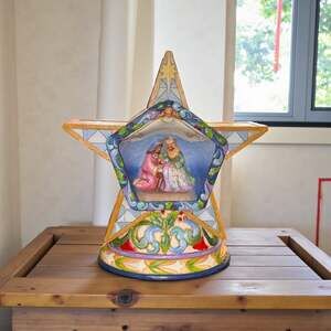 Jim Shore Heartwood Creek Winter's Miracle Silent Star Lighted Nativity Figurine